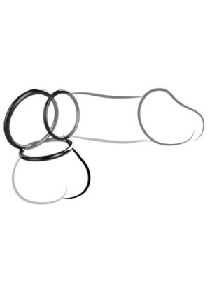 Silicone 3-Ring Stamina Set